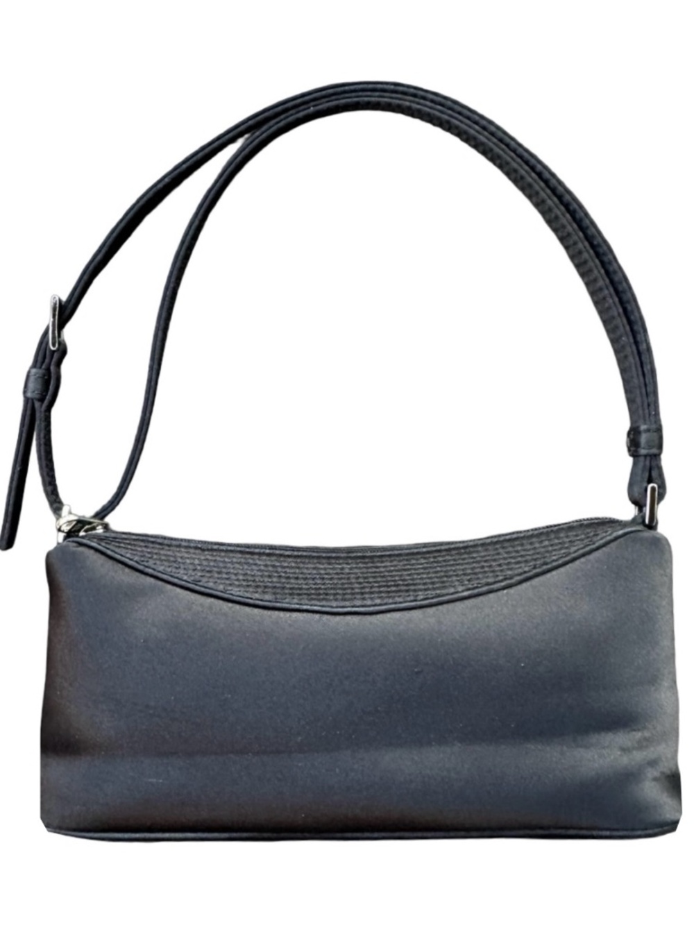 AK Anne Klein Black Nylon Mini Shoulder Bag Vintage Y2K Evening Purse